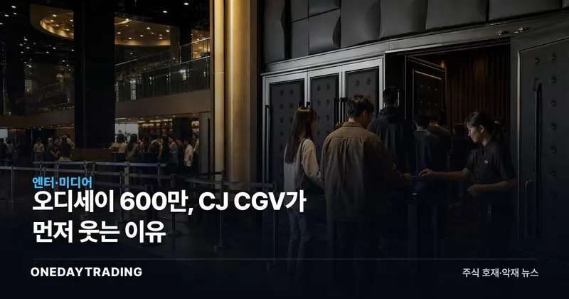 오디세이 600만, CJ CGV가 먼저 웃는 이유