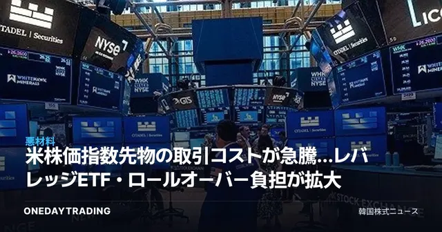 米株価指数先物の取引コストが急騰…レバレッジETF・ロールオーバー負担が拡大