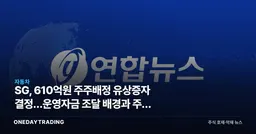 SG, 610억원 주주배정 유상증자 결정…운영자금 조달 배경과 주주 희석 부담 점검
