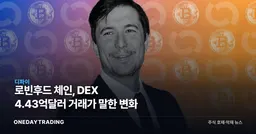 로빈후드 체인, DEX 4.43억달러 거래가 말한 변화