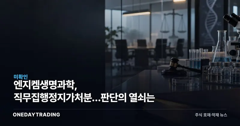 엔지켐생명과학, 직무집행정지가처분…판단의 열쇠는