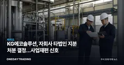 KG에코솔루션, 자회사 타법인 지분 처분 결정…사업재편 신호