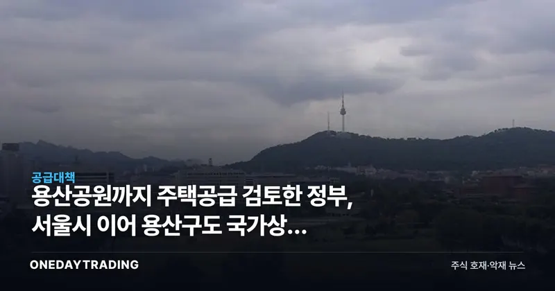 용산공원까지 주택공급 검토한 정부, 서울시 이어 용산구도 국가상징 내세워 반대