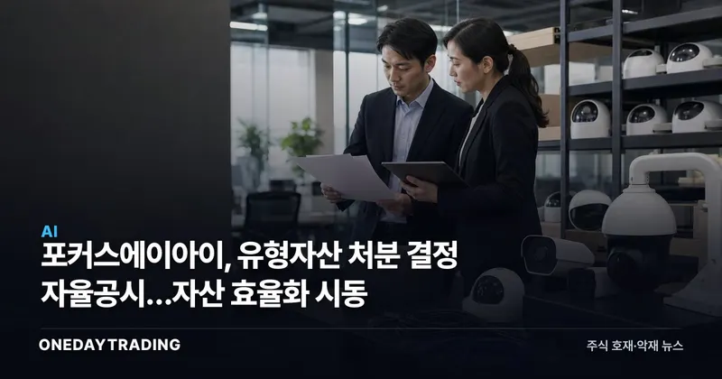 포커스에이아이, 유형자산 처분 결정 자율공시…자산 효율화 시동