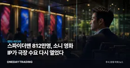 스파이더맨 812만명, 소니 영화 IP가 극장 수요 다시 열었다
