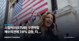 스텁허브(STUB) 구겐하임 매수의견에 7.9% 급등, 티켓 재판매 대장주 반등 신호인가
