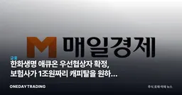 한화생명 애큐온 우선협상자 확정, 보험사가 1조원짜리 캐피탈을 원하는 이유