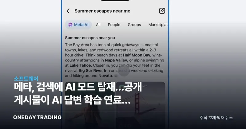 메타, 검색에 AI 모드 탑재…공개 게시물이 AI 답변 학습 연료가 된다