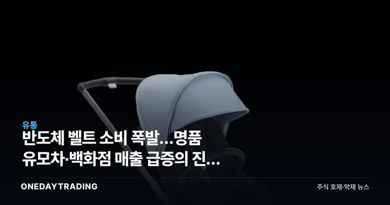반도체 벨트 소비 폭발…명품 유모차·백화점 매출 급증의 진짜 의미