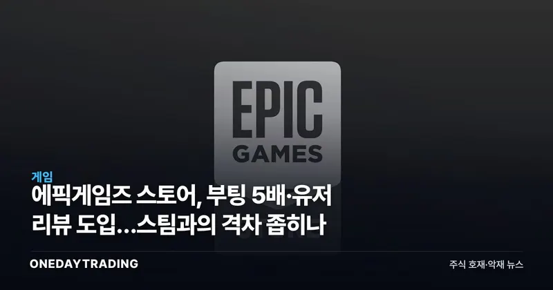 에픽게임즈 스토어, 부팅 5배·유저 리뷰 도입…스팀과의 격차 좁히나