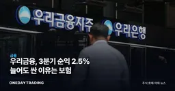 우리금융, 3분기 순익 2.5% 늘어도 싼 이유는 보험