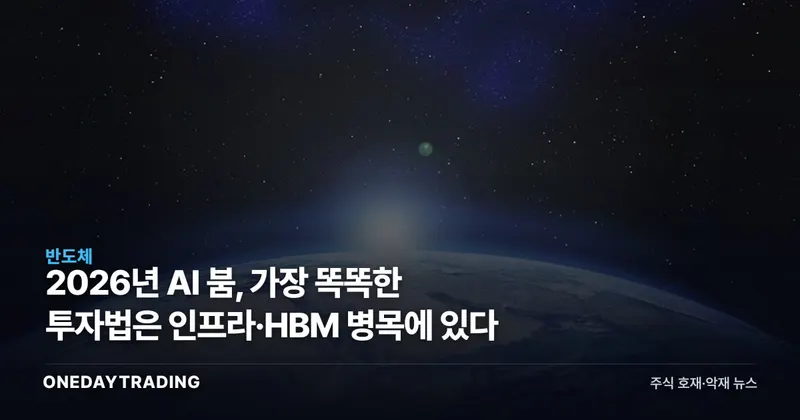 2026년 AI 붐, 가장 똑똑한 투자법은 인프라·HBM 병목에 있다