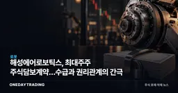 해성에어로보틱스, 최대주주 주식담보계약…수급과 권리관계의 간극