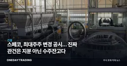스페코, 최대주주 변경 공시… 진짜 관건은 지분 아닌 수주잔고다