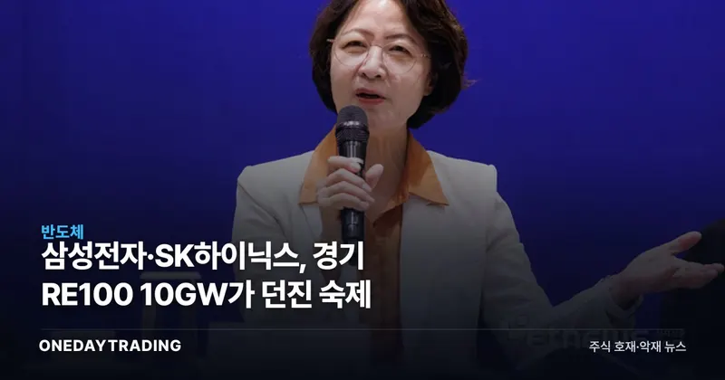삼성전자·SK하이닉스, 경기 RE100 10GW가 던진 숙제