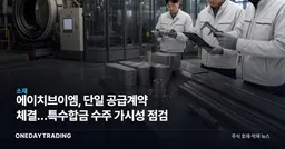 에이치브이엠, 단일 공급계약 체결…특수합금 수주 가시성 점검
