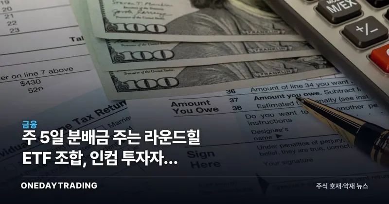 주 5일 분배금 주는 라운드힐 ETF 조합, 인컴 투자자가 따져봐야 할 진실