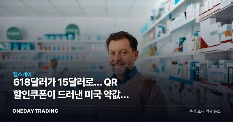 618달러가 15달러로… QR 할인쿠폰이 드러낸 미국 약값과 굿알엑스 투자 포인트