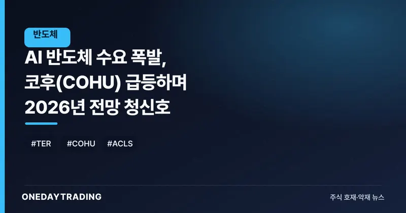 AI 반도체 수요 폭발, 코후(COHU) 급등하며 2026년 전망 청신호