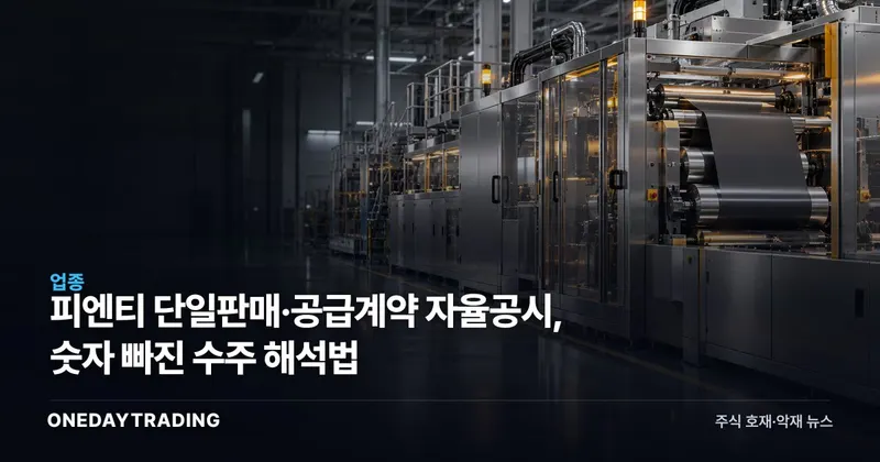피엔티 단일판매·공급계약 자율공시, 숫자 빠진 수주 해석법