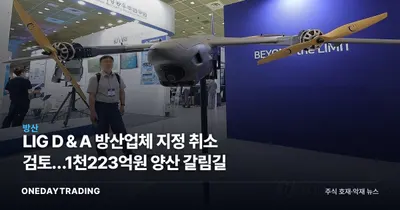 LIG D＆A 방산업체 지정 취소 검토…1천223억원 양산 갈림길