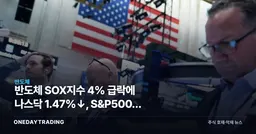반도체 SOX지수 4% 급락에 나스닥 1.47%↓, S&P500만 방어된 이유
