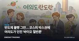 반도체 몰빵 그만… 코스피 박스권에 여의도가 던진 '바이오 절반론'