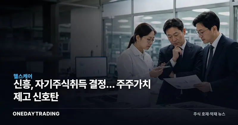 신흥, 자기주식취득 결정… 주주가치 제고 신호탄