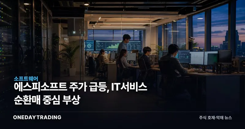 에스피소프트 주가 급등, IT서비스 순환매 중심 부상