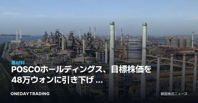 POSCOホールディングス、目標株価を48万ウォンに引き下げ — 高金利・鉄鋼供給過剰の二重苦を分析