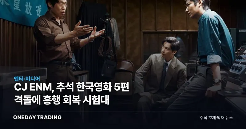 CJ ENM, 추석 한국영화 5편 격돌에 흥행 회복 시험대