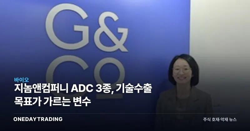 지놈앤컴퍼니 ADC 3종, 기술수출 목표가 가르는 변수