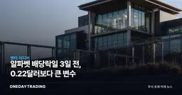 알파벳 배당락일 3일 전, 0.22달러보다 큰 변수