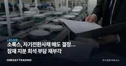소룩스, 자기전환사채 매도 결정… 잠재 지분 희석 부담 재부각