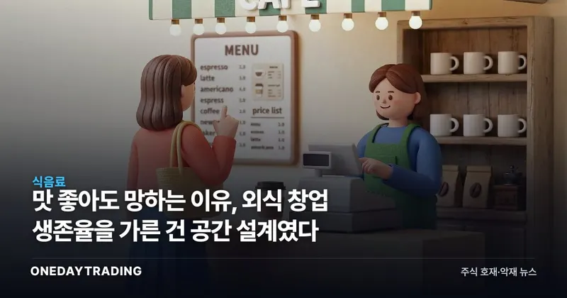 맛 좋아도 망하는 이유, 외식 창업 생존율을 가른 건 공간 설계였다