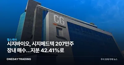 시지바이오, 시지메드텍 207만주 장내 매수…지분 42.41%로