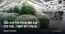 대파·수박 가격 하락에 계란 수급 안정 전망…식품주 원가 부담 완화 주목