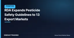 RDA Expands Pesticide Safety Guidelines to 13 Export Markets