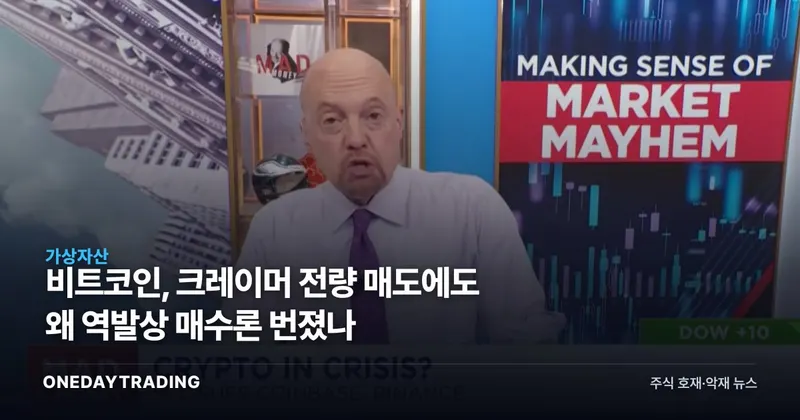 비트코인, 크레이머 전량 매도에도 왜 역발상 매수론 번졌나