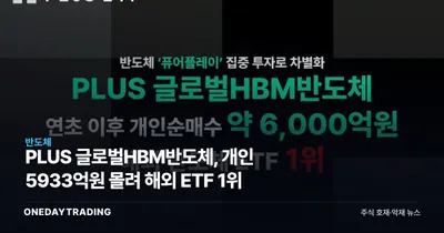 PLUS 글로벌HBM반도체, 개인 5933억원 몰려 해외 ETF 1위
