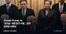 Donald Trump, AI ‘초지능’ 개명 문서 서명…법적 효력은 미확인