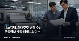 나노캠텍, 최대주주 변경 수반 주식담보 계약 해제…의미는