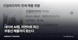 네이버 AI탭, 자연어로 최신 부동산 매물까지 찾는다