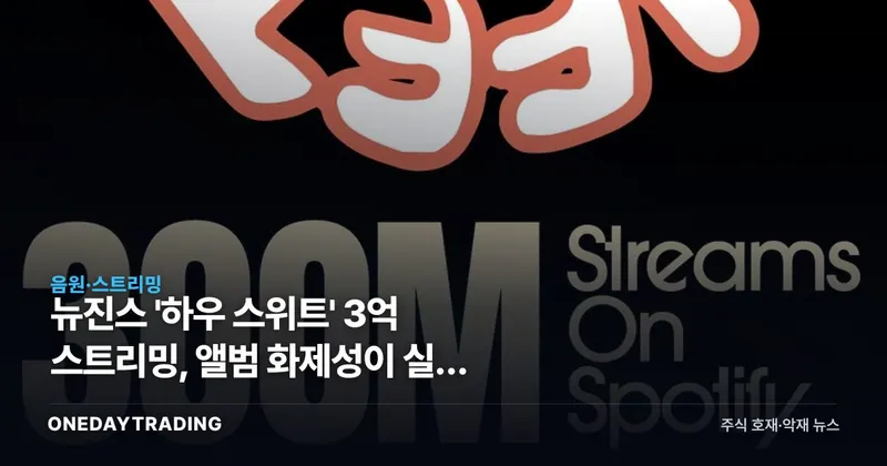 뉴진스 '하우 스위트' 3억 스트리밍, 앨범 화제성이 실적 되려면