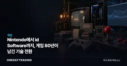 Nintendo에서 id Software까지, 게임 80년이 남긴 기술 전환