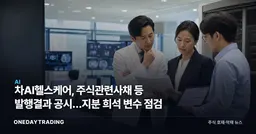 차AI헬스케어, 주식관련사채 등 발행결과 공시…지분 희석 변수 점검