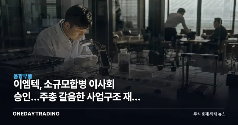 이엠텍, 소규모합병 이사회 승인…주총 갈음한 사업구조 재편 신호