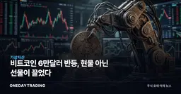 비트코인 6만달러 반등, 현물 아닌 선물이 끌었다