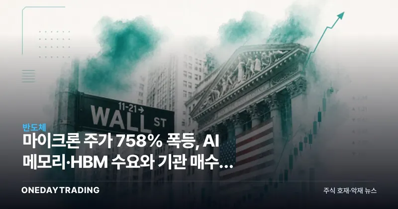 마이크론 주가 758% 폭등, AI 메모리·HBM 수요와 기관 매수가 만든 반도체 랠리