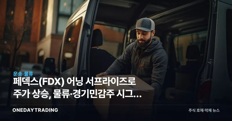 페덱스(FDX) 어닝 서프라이즈로 주가 상승, 물류·경기민감주 시그널 읽기